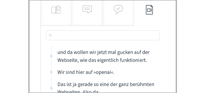 GIF einer Suchleiste in der 